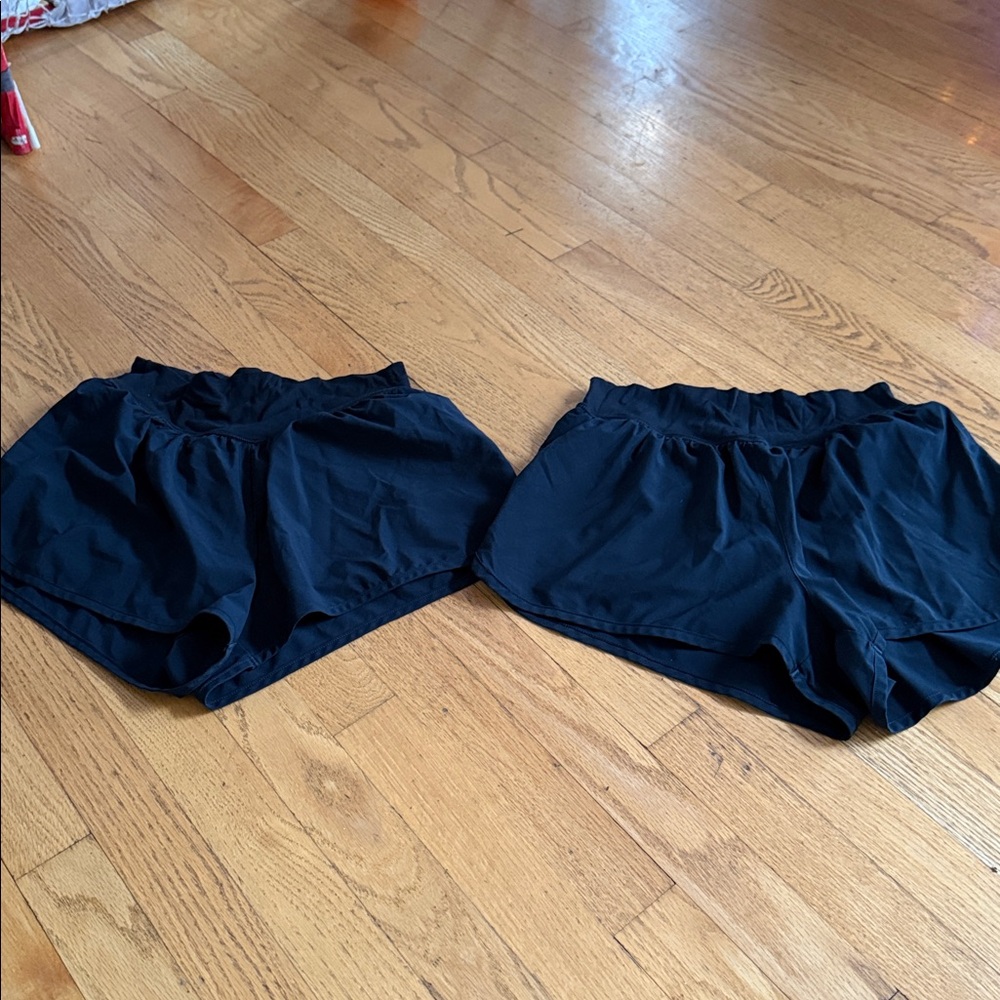 2 pairs of Aerie Black Athletic Shorts